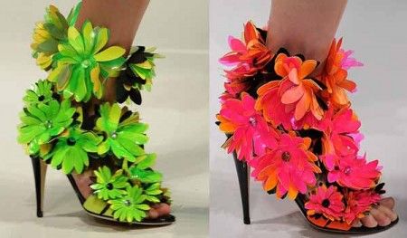 обувь лето 2012 с цветочным принтом