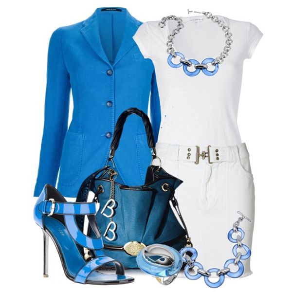 белое и голубое совершенство в одежде