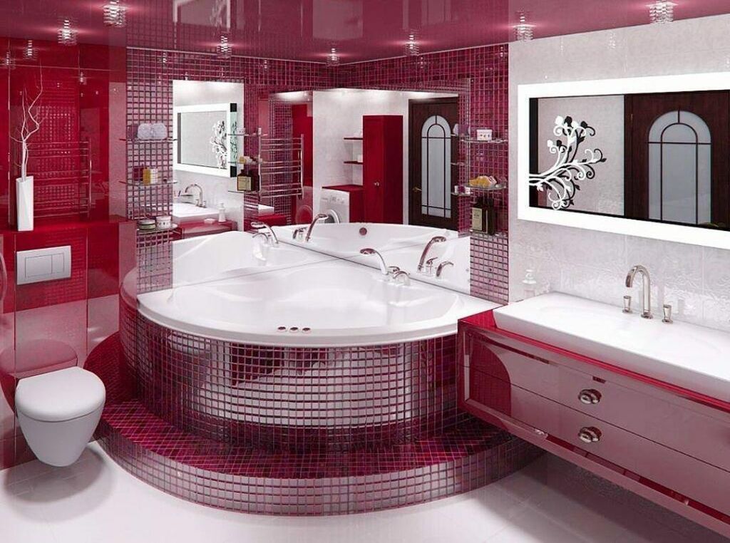 Дизайнерский ремонт в ванной комнате фото